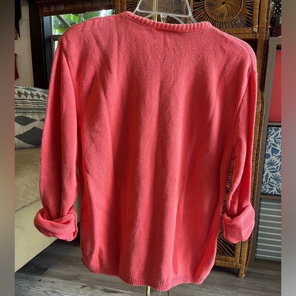 100% Cotton Vintage Pierre Cardin Coral sweater. - Picture 7 of 9